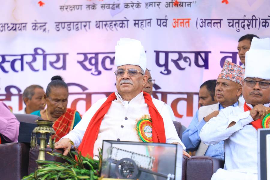 थारू समुदायको हक–हित माओवादी आन्दोलनको उपलब्धि हो  : अध्यक्ष प्रचण्ड